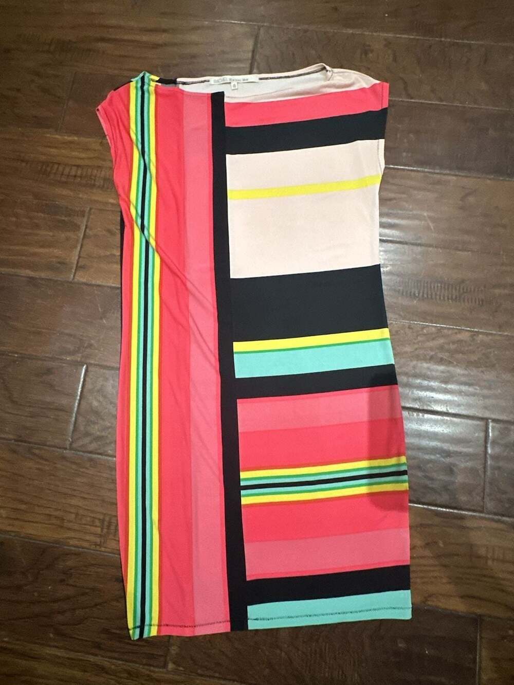 Rachel Rachel Roy Colorful Vertical and Horizontal Stripe Pencil Skirt Size XS